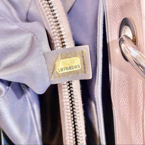 Chanel Blush Pink Quilted Caviar Leather Grand Shopping Tote - Picture 8 of 15